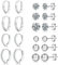 LOUMILEO Creolen Silber 925 Kleine Silber Ohrstecker mit Zirkonia Hypoallergen Ohrringe Silber Ohrstecker Kleine Ohrringe Silber 925 Stercker Set für Mehrere Piercings 10 Paar