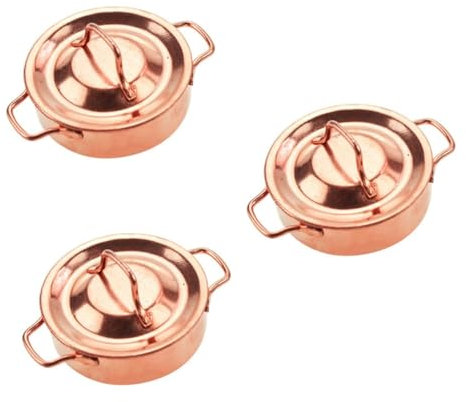 BESTonZON 3stücke Miniatur Küchenutensilien Hochwertiger Mini Topf Für Dekoration Handwerkskunst Für Kreative Mini Szenen Und Rollenspiele