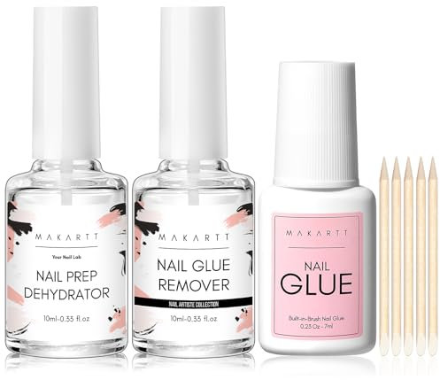 Makartt Nail Glue Remover Set with Dehydrator for Nails