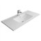 Alpenberger Germany Alpenberger Lavabo de Salle de Bain | Lavabo encastrable | Lavabo carré | Lavabo WC invités 90 cm de Large | Lavabo à Main avec revêtement en céramique Nano