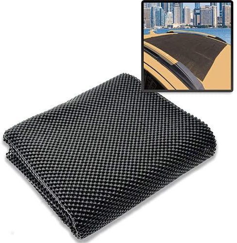 AHDFY Auto Dach Anti-Rutsch Matte, Antirutschmatte, Auto Kofferraum Rutschmatte Antirutschmatte, Zuschneidbar DIY, 50x150cm, FüR LKW, Zuhause, BüRo, Palette, Schwarz