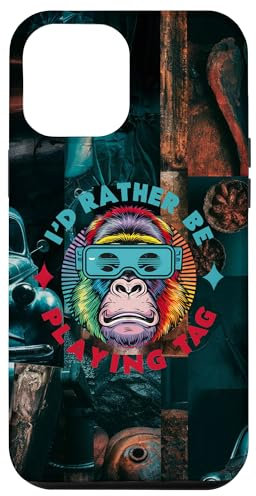 iPhone 12 Pro Max I'd Rather Be Playing Tag Gorilla Monke Tag Gorilla VR Gamer Case