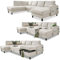 MIUFORM Wohnlandschaft U-Form, Ecksofa Beige - Ecksofa mit Schlaffunktion und Bettkasten, U Sofa U Form mit Schlaffunktion, Wohnlandschaft mit Schlaffunktion, Big Sofa XXL Couch U Form XXL (Links)