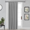 Imperial Rooms Blackout Pencil Pleat Curtains for Bedroom 66 x 84 Drop Inch Light Grey Curtains Thermal Insulated Door Curtain, 1 Panel with 1 Tieback