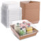 WOPPLXY 75 PCS Cake Slice Boxes, 4.2 Inch Dessert Containers Cake Boxes with Clear Lids, Takeaway Cake Bakery Boxes for Party, Bakery, Sandwich, Cake Portions