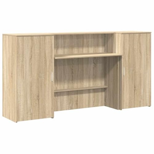 vidaXL Bureau réception chêne Sonoma 200x50x103,5 cm Bois d'ingénierie