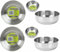 Set of 2 Stainless Steel Camping Plates & 2 Bowls – Lightweight, Durable & Reusable Tableware for Outdoor Adventures