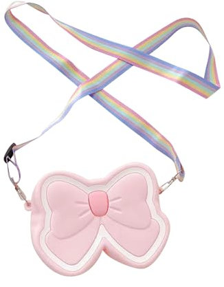 Kinder-Umhängetasche für Jungen, Schmetterlings-Crossbody-Tasche für Kinder, Studenten, Silikon-Geldbörse, niedliche Schulter-Aufbewahrungstasche für Damen, Geldbörse, Outdoor-Boxsack für Kinder, rot,