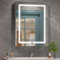 Jooli H LED Bathroom Mirror Cabinet, 600 x 800 mm Illuminated Bathroom Cabinet Mirror with 3 Colors Dimmable Lights, Shaver Socket, Demister Pad and Touch Sensor