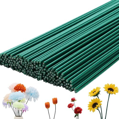 XRXYMQ 100 pcs Blumendraht zum Basteln Dunkelgrün Blumendraht Grün 30 cm Floristendraht Ø 2 mm Steckdraht Floristik für Handwerk Kranz Drahtstäbe zum Basteln für die Herstellung von Blumenhandwerk