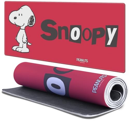 Head Case Designs Tappetino per mouse con licenza ufficiale Peanuts Snoopy in Red Graphics 900 x 400 mm - XL Gaming Desk PC Keyboard Mouse Pad