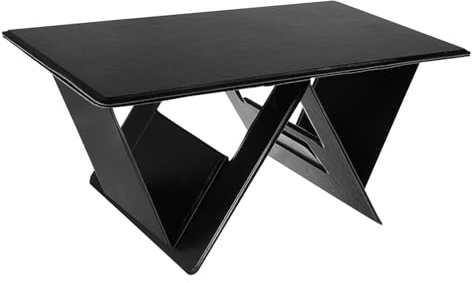CAXUSD Foldable Lap Desk Portable Laptop Desk Black Pu High Density Board | Folding Laptop Table, Non-slip Lightweight Stable Design for Bed and Sofa Use