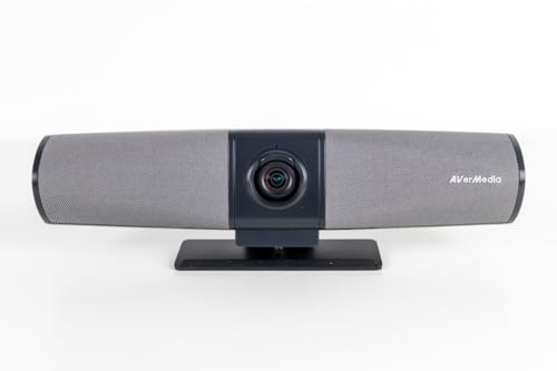 AVerMedia Mingle Bar PA511D 4K UHD All-in-One Conferencing Video Bar - 4K Sensor, 4x Zoom, Omnidirectional Microphones, 5W Speaker, AI-Powered Framing, Intelligent Audio, Wide Compatibility (Renewed)