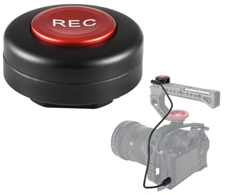 Camera Record Button Video Control with Cold Shoe Mount and 2 Cables Replacement for A9 II A7R V IV A7 III A7S A6600 A6500 A6400 RX100 ZV-1 S5 GH5 GH5S GH6 X-T3 X-T4 X-T5