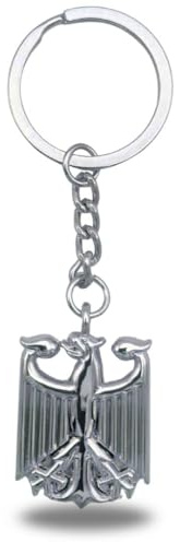 VISTORO Deutschland Adler Kette – Halskette mit Bundesadler Anhänger aus Edelstahl – 60cm – Geschenkidee für Männer & Damen – Patriotischer Herren Schmuck