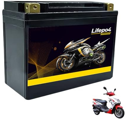 HJGHY 12V,12Ah, 12V 12Ah 15Ah 20Ah 4Ah 5Ah 7Ah 9Ah Rechargeable Motorcycle Starter LiFePO4 Battery for Motorcycle Scooter Moped 12V Lithium Powersport Battery