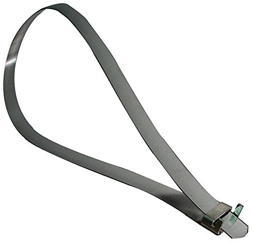 Alkan 10 x Universal vorgefertigte Edelstahlband (AISI 430) Schlauch-Bandschellen Satz L 360 mm/Spannschelle Set mit Clips/Schlauchschellenband für unsere Schlauchschellenzange