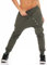 Malito – Jogginhose Damen Baggy aus Baumwolle – Sweathose mit elastischem Bund – Bequeme Low-Waist Haremshose Damen zum Tanzen & Alltag – Sweatpants Frauen Pumphose 8023 (Oliv)