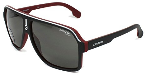 Carrera Unisex-Erwachsene 1001/S M9 Blx 62 Sonnenbrille, Schwarz (Matt Black Crystal Red/Grey)