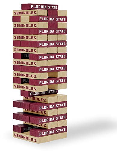 Wild Sports – Tabletop Stacking Blocks NCAA Football Game, Team Color (STKTTC-FSU), 3 x 1 x .5