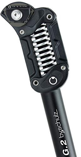 by.schulz Unisex – Erwachsene Federsattelstütze-2208804710 Federsattelstütze, schwarz, 380mm