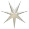 SOLVALLA Paper Star von Markslöjd - Silber Weihnachtslicht Lochmuster schlank - Federung inklusive - 75 cm E14 25W