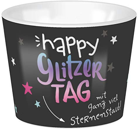 Eierbecher Happy Glitzer Tag