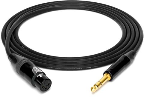 enoaudio Mogami 2534 Quad Studio Reference Cable Balanced | Neutrik XLR female – 6.3mm TRS | HiFi - 3.0 m