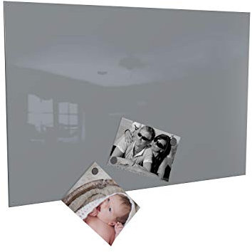 Colours-Manufaktur Magnettafel Magnetwand inkl. 4 Magnete (grau, 50 x 80 cm)
