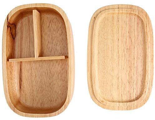 Boîte à Carrée en Bois Boîtes À Lunch Japonais Contenants À Lunch en Bois