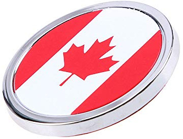 1 Stücke Auto Styling Kanada Flagge 3D Metall Aufkleber Mini Runde Emblem Für Chevrolet Mercedes Benz Peugeot Jeep Volkswagen Volvo Audi Dodge