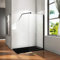 Aica Sanitär 140 x 200cm Duschwand Duschtrennwand 8mm Sicherheitsglas Walk in Dusche Schwarze