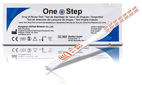 5 x One+Step Drogenschnelltest I Urintestreifen I Drogentest I Schnelltest zur Bestimmung von Nikotin