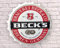 BEECK's Beer Brauerei Beck & Co Decorative Bottle Caps Metal Tin Signs Cafe Beer Bar Decoration Plat 30cm Wall Art Plaque Vintage Home Decor