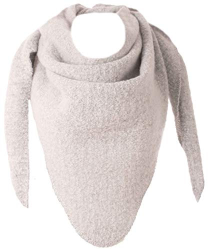 Eitex Damen XXL Schal 3 Eck Tuch flauschig Warm Stola Poncho Herbst Winter Schal (hellgrau)