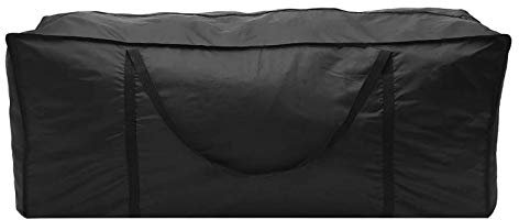 Flymer Garden Cushion Storage Bag Outdoor Storage Bag for Patio Cushions with Durable Handles Black (173 x 76 x 51 cm)