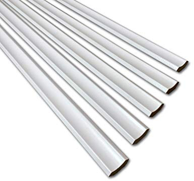 FloorPro© - White Edging For All Types Of Flooring - Wood - Laminate - LVT - Floor Beading Scotia/Skirting - 1.2m Lengths - Floor Edging Strip (10 Lengths)
