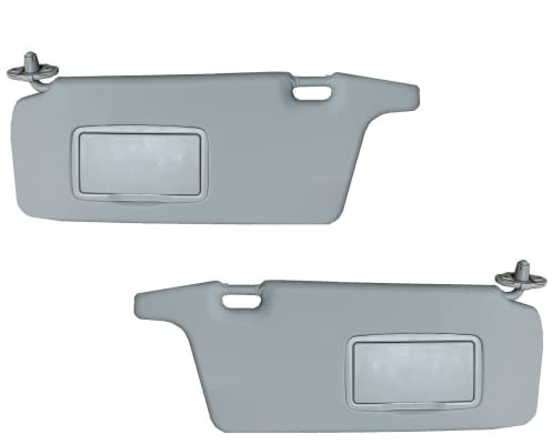 2MPLASTIC - Visera parasol para Honda Civic 2001 2002 2003 2004 2005 par izquierdo + derecho lado del conductor + pasajero, color gris