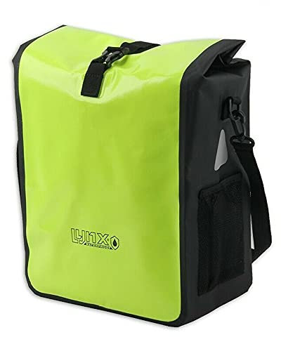 Fahrradtasche für Gepäckträger Wasserdicht E-Bike Taschen Schwarz Neon Gelb 21 L | Gepäckträgertasche für E-Bike & Fahrrad
