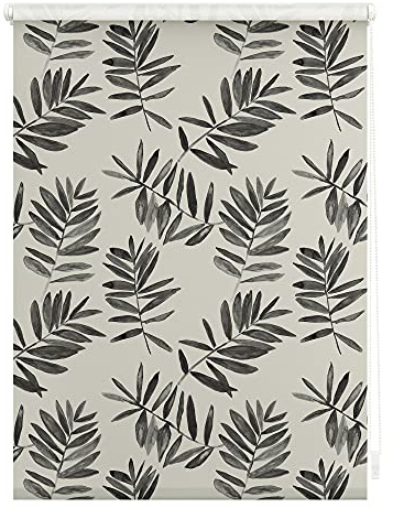 Lichtblick Klemmfix Tageslicht-Rollo mit Motiv, ohne Bohren, Blickdicht, Seitenzugrollo, Made in Germany, Julia Schumacher Black Watercolor Branches - Schwarz 100 cm x 150 cm (B x L)