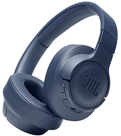 JBL Tune 710BT Wireless Bluetooth Over Ear Headphones with Microphone, 50H Battery, Hands-Free Calling, Portable (Blue)