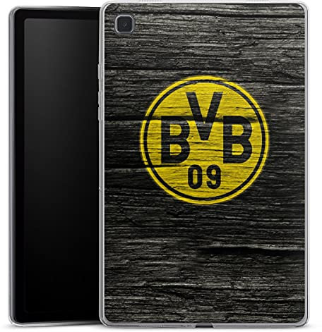 DeinDesign Silikon Hülle kompatibel mit Samsung Galaxy Tab A7 10.4 (2020) Case Tablet Hülle Borussia Dortmund BVB Holzoptik