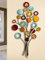 Generisch MF Décoration murale « BUNTI » en métal-Motif arbre de vie-Décoration murale 3D-En métal peint à la main-Hauteur : 97 cm-Jaune,51 x 97 cm