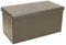 La Maison Large Ottoman Foldaway Storage Blanket Toy Box Bench Faux Leather Practical Bench Blanket Box (Stone, 76cm x 38cm)