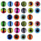 Be In Your Mind 32x (16 Paires) Yeux de Dragon Fantaisie Yeux Cabochon en Verre pour Poupée d'argile Faisant des Sculptures Artisanat DIY Fabrication de Bijoux 16 Styles 20mm