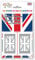 Union Jack themed glitter tattoo stencils - Pack of 20 Union Jack design stencils - Ideal for all types of temporary body art - Perfect for birthdays, parties and events