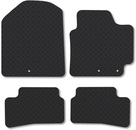 Fits Kia Stonic (2018+) 3mm Rubber Car Mats | Tailored Fit Durable Floor Mats Full Coverage Protection Waterproof Accessories Easy Clean Anti Slip Made in the UK
