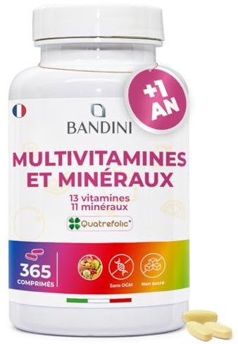 Bandini® Multivitaminico Completo 365 compresse (Scorta per 1 Anno) - Integratore Multivitamin Complex con 13 Vitamine e 11 Minerali - Complesso Multi-Vitaminico Uomo e Donna - Prodotto in Italia