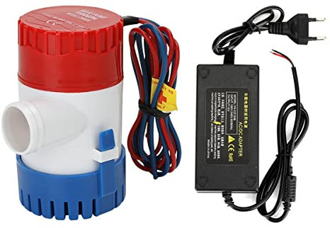 PAVTEC Pompe de cale Automatique pour Bateau 60L / Min 110 0gph Mini Pompe de cale de Palette de Bateau 12 V 1100 Volt Garden Rinse Wash Portable (Voltage : 12V-220V)