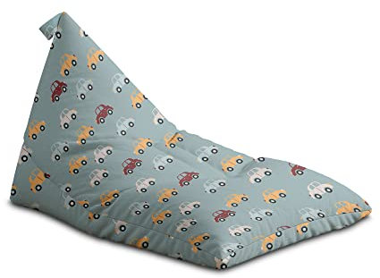 DreamRoots Sitzsack Kinder mit füllung - Bodenkissen Kinder Sitzsack - Sitzsack Kinderzimmer 130 x 80 x 80 cm - Bean Bag Kinder - Bubibag Sitzsack - Kindersitzsack - Sitzkissen Boden Kinder Flach